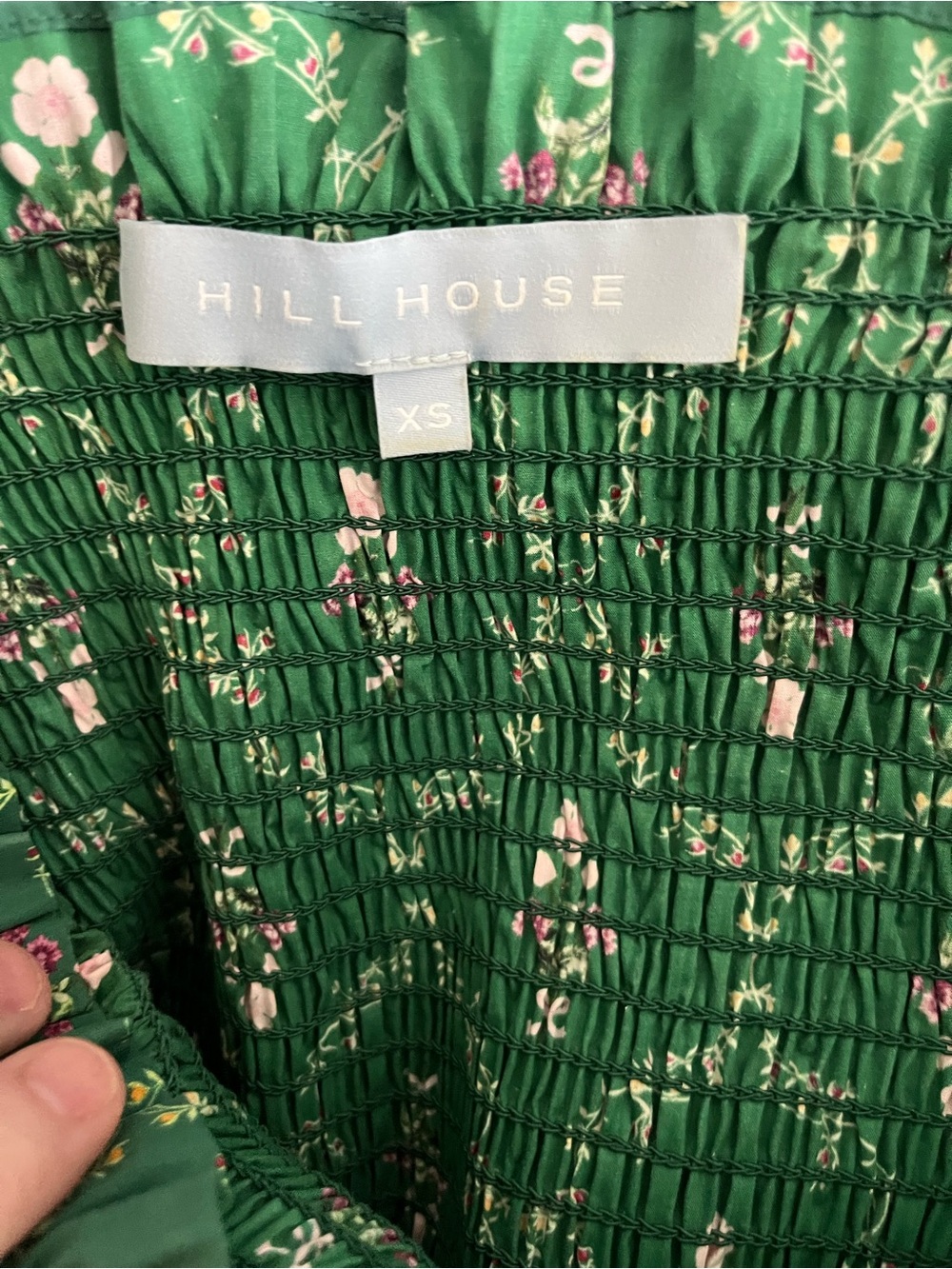 Like New Hill House Ellie Nap Dress in Emerald Trellis Size XS - Picture 8 of 11
